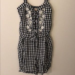 Hollister Black and White Romper